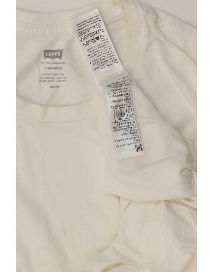 Levi's Mens Standard Fit T-Shirt Top Medium White Cotton