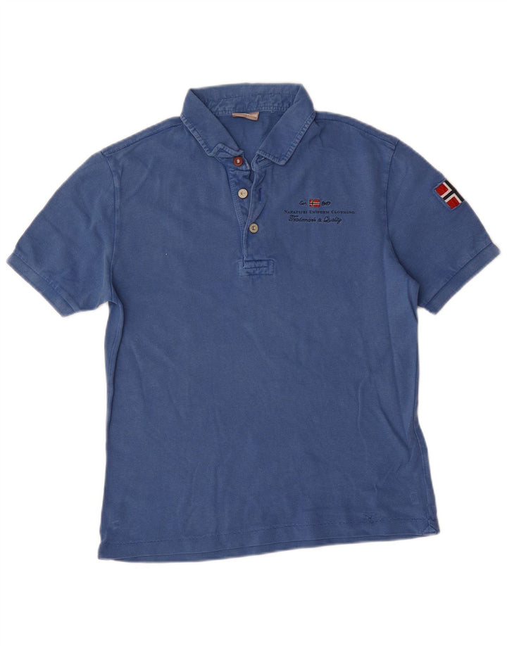 Napapijri Mens Polo Shirt Medium Blue