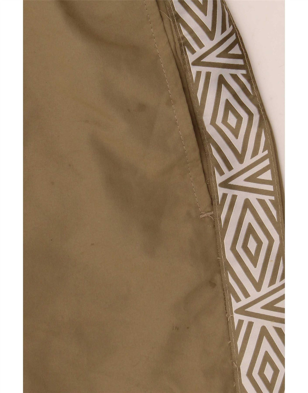 Umbro Mens Graphic Swimming Shorts Large Khaki Colourblock Polyester