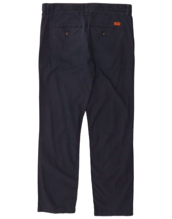 TIMBERLAND Mens Straight Chino Trousers W36 L30 Navy Blue Cotton