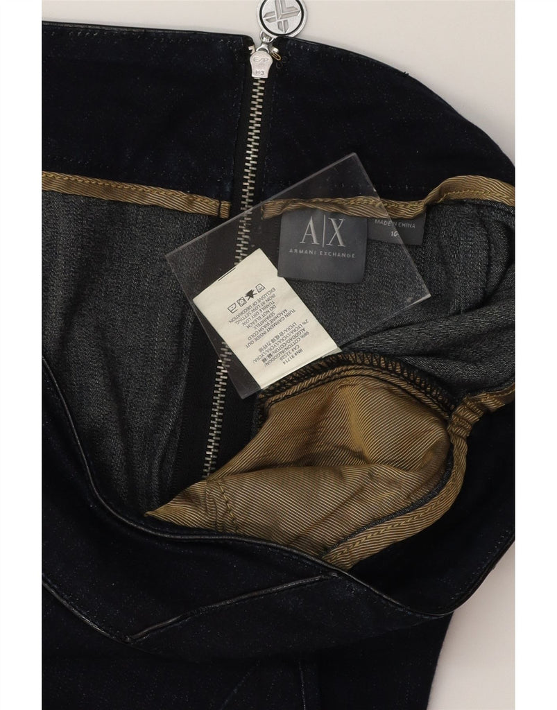 ARMANI EXCHANGE Womens Denim Skirt US 10 Large W32 Navy Blue Cotton Vintage Armani Exchange and Second-Hand Armani Exchange from Messina Hembry 