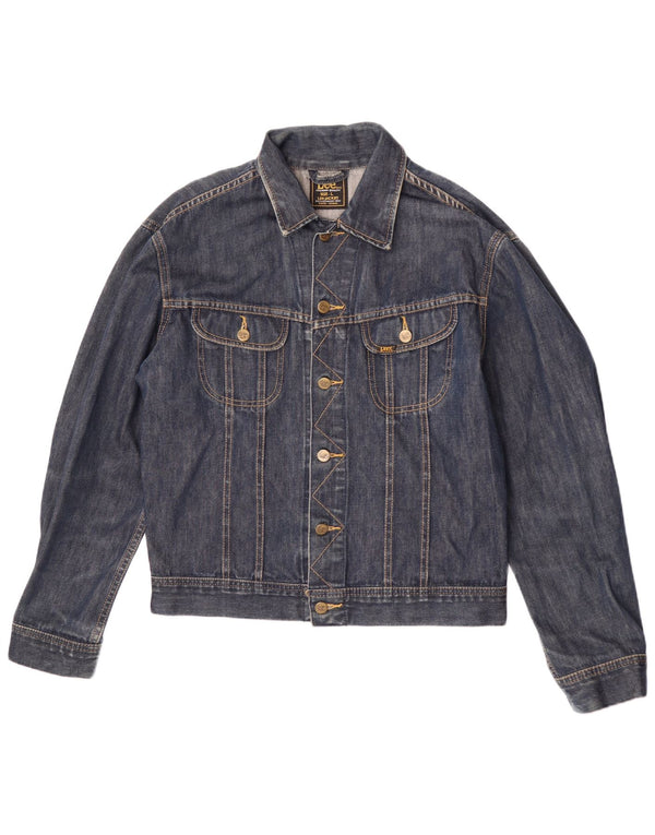 Lee Mens Denim Jacket UK 40 Large Navy Blue Cotton
