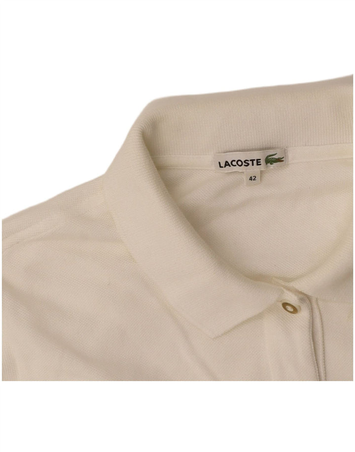 LACOSTE Womens Polo Shirt Size 42 Large White
