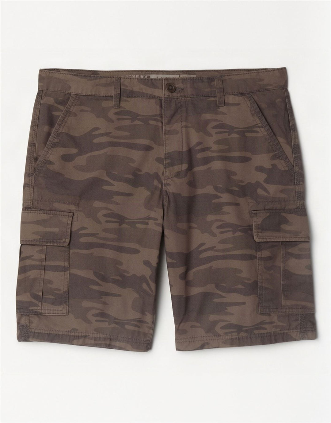 In Extenso Mens Regular Cargo Shorts W36 Large Grey Camouflage Cotton