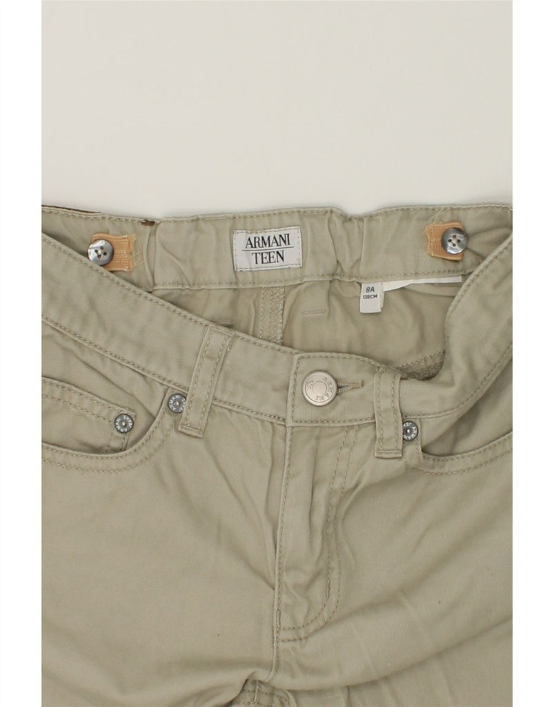 ARMANI Boys Casual Shorts 7-8 Years W24  Beige | Vintage Armani | Thrift | Second-Hand Armani | Used Clothing | Messina Hembry 