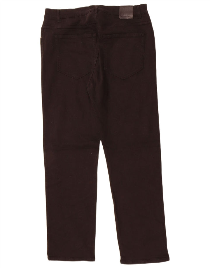 Massimo Dutti Womens Straight Jeans EU 42 Large W32 L27 Black Cotton