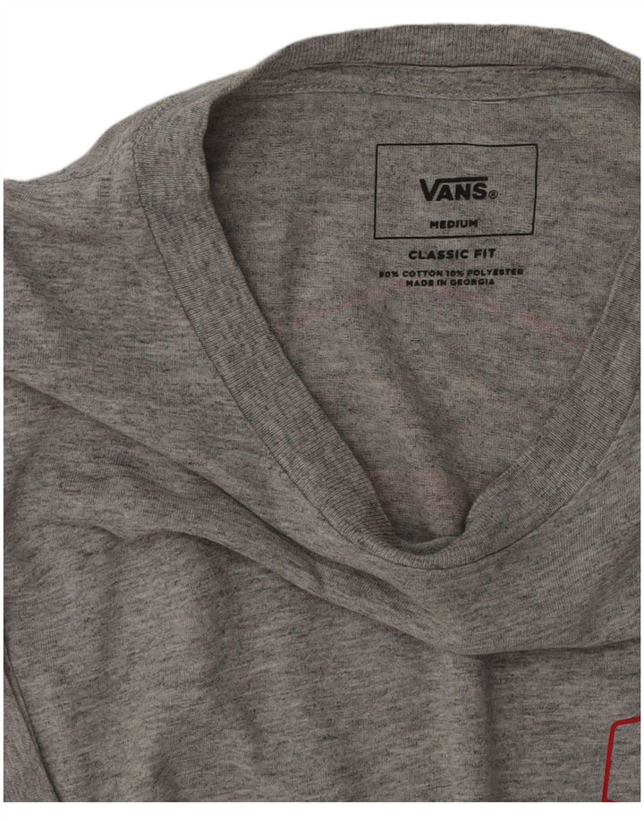 Vans Mens Classic Fit T-Shirt Top Medium Grey Flecked Cotton