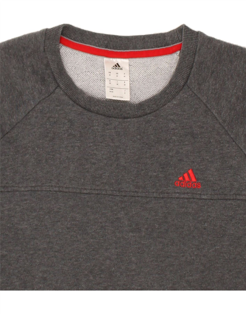 ADIDAS Mens Climalite Sweatshirt Jumper Medium Grey Cotton | Vintage Adidas | Thrift | Second-Hand Adidas | Used Clothing | Messina Hembry 