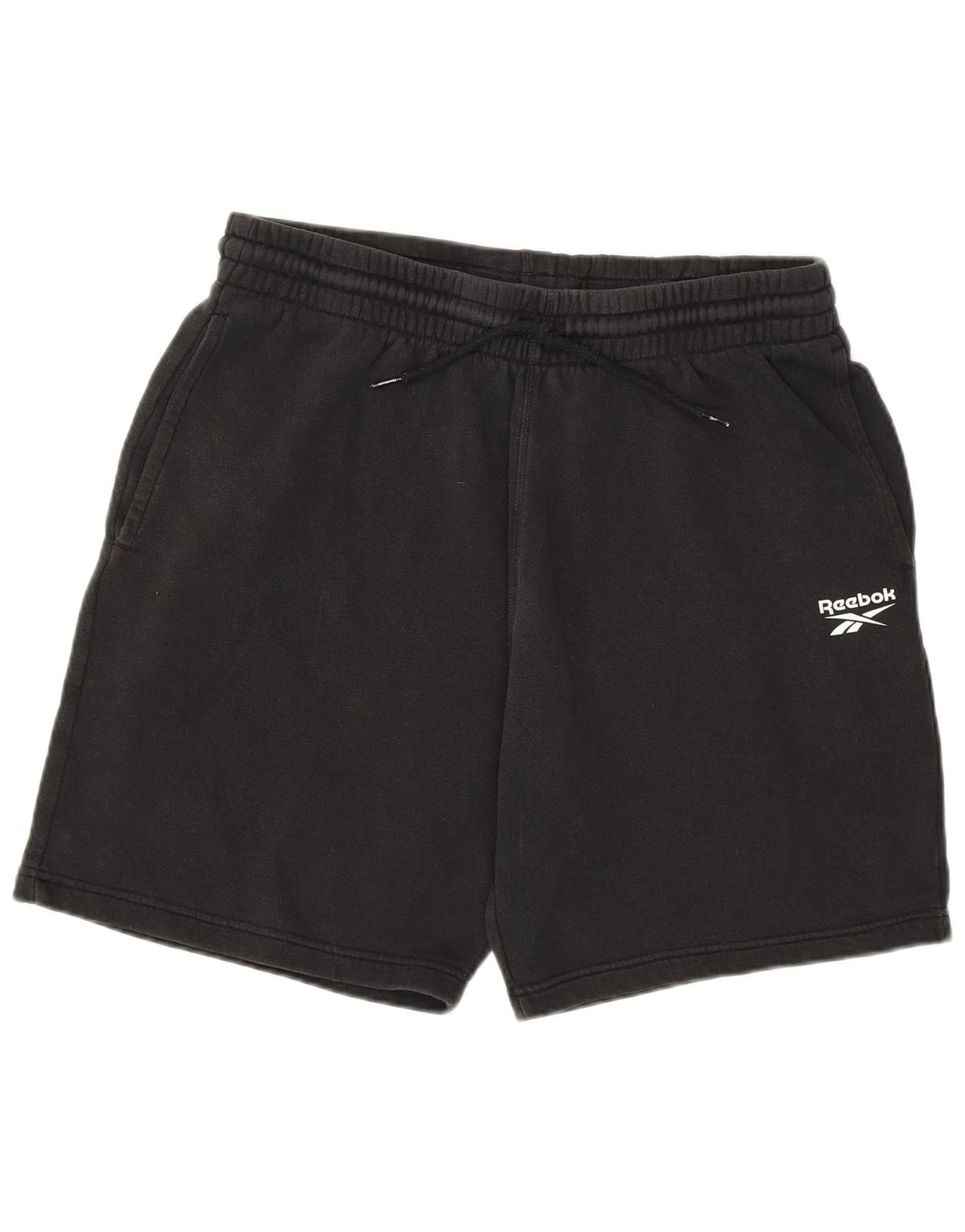 REEBOK Mens Sport Shorts Large  Black Cotton