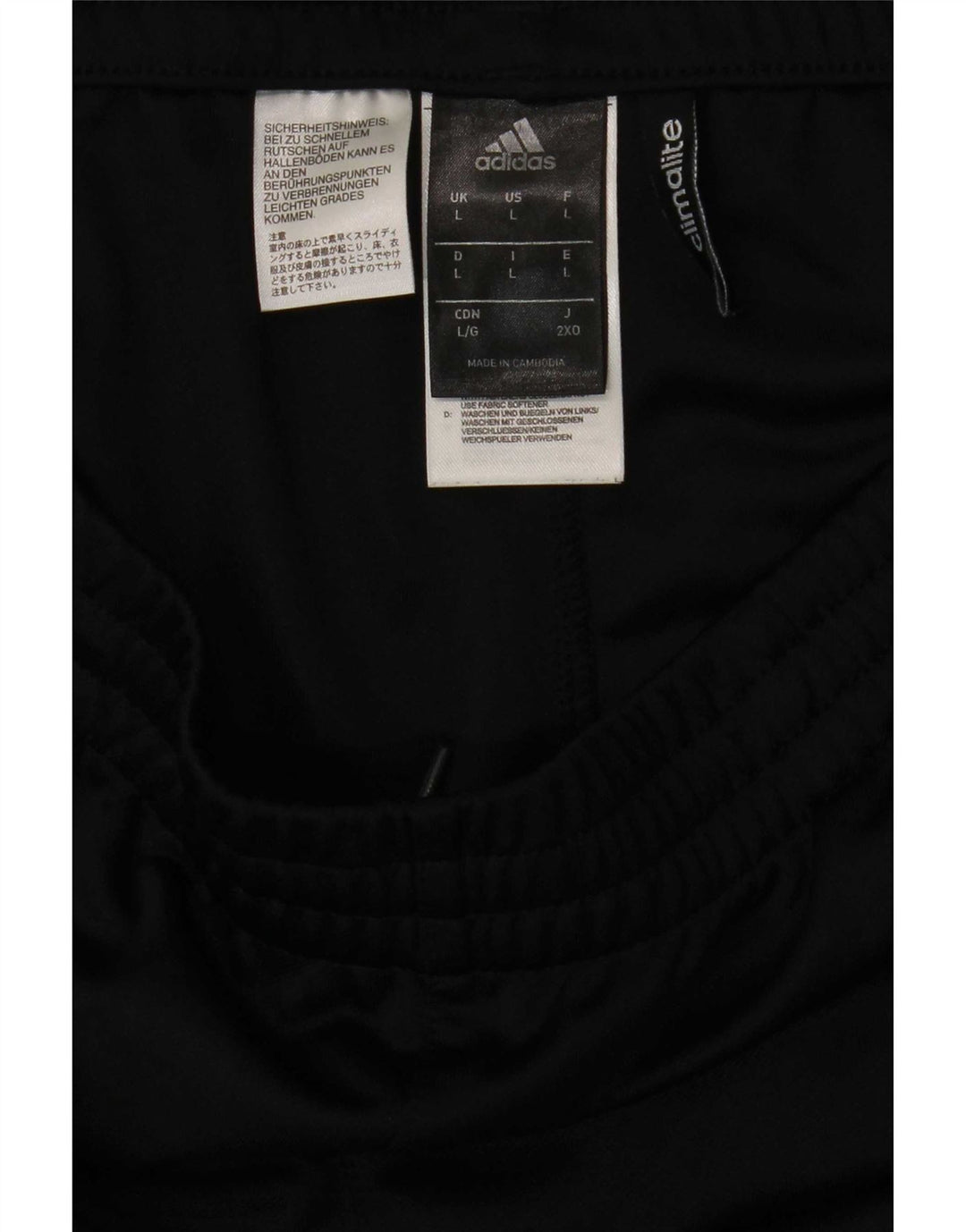 Adidas Mens Climalite Tracksuit Trousers Large Black Polyester