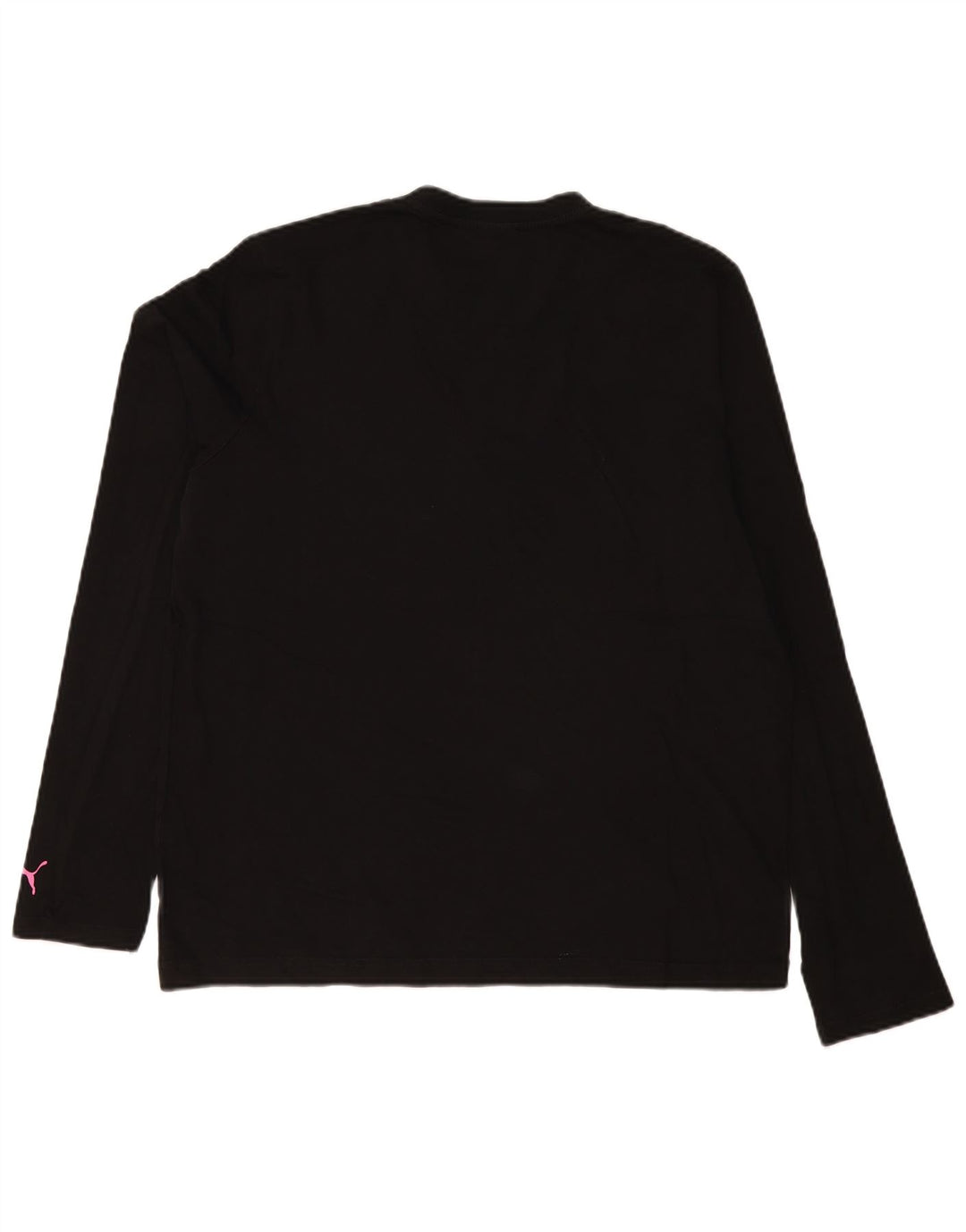 Puma Mens Graphic Top Long Sleeve Large Black Cotton