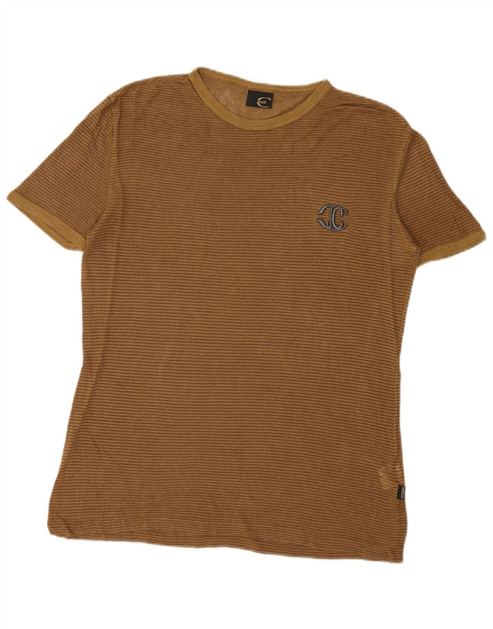 Just Cavalli Mens T-Shirt Top Medium Brown Striped