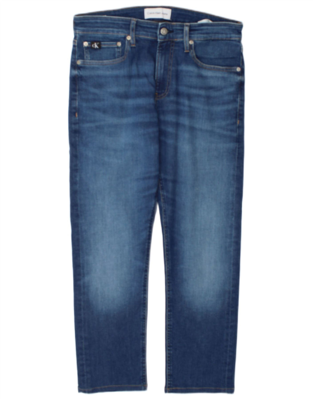 Calvin Klein Mens Straight Jeans W31 L27 Blue Cotton