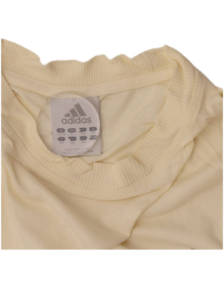 Adidas Boys T-Shirt Top 13-14 Years Yellow