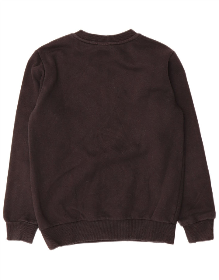 Adidas Boys Graphic Sweatshirt Jumper 9-10 Years Black Cotton