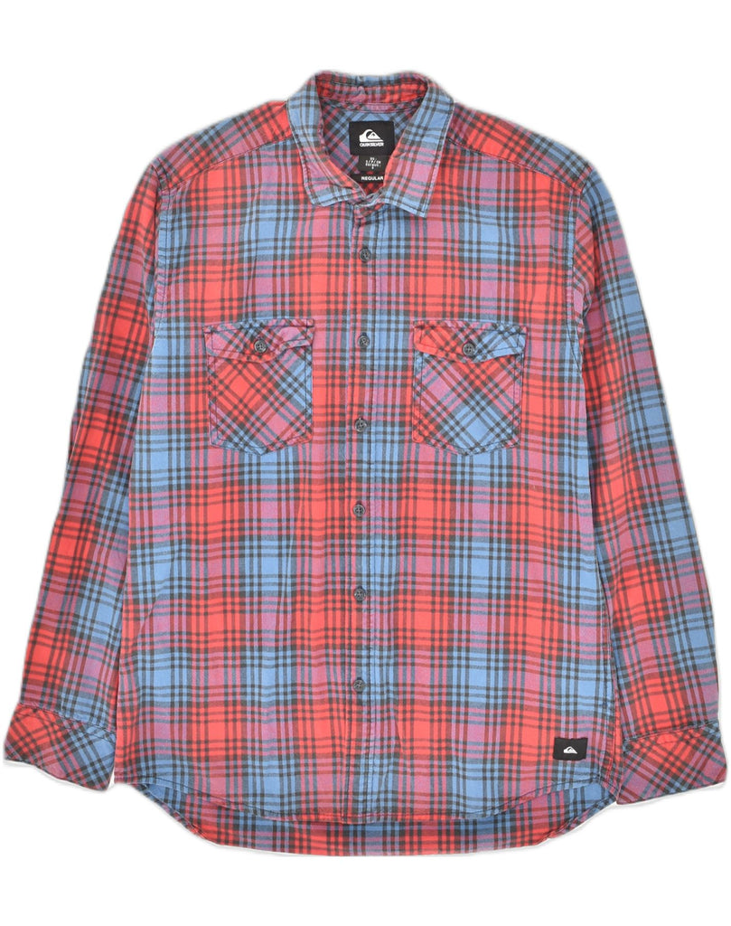 QUIKSILVER Mens Flannel Shirt Small Red Check Cotton | Vintage Quiksilver | Thrift | Second-Hand Quiksilver | Used Clothing | Messina Hembry 