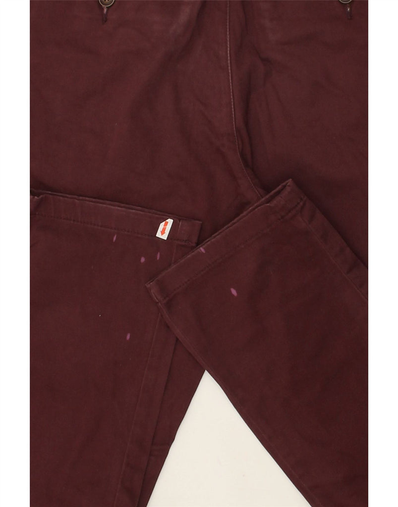 JACK & JONES Mens Slim Chino Trousers W31 L32 Burgundy Cotton | Vintage Jack & Jones | Thrift | Second-Hand Jack & Jones | Used Clothing | Messina Hembry 