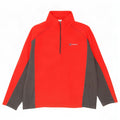 Berghaus Mens Zip Neck Fleece Jumper Medium Red Colourblock Polyester