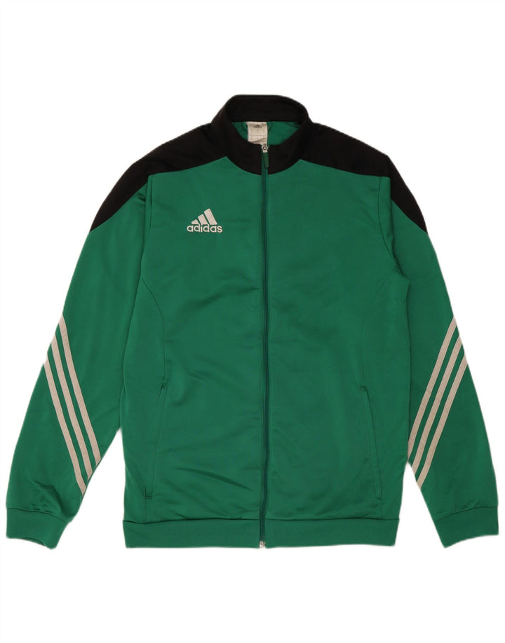 Adidas Mens Tracksuit Top Jacket Medium Green Colourblock Polyester