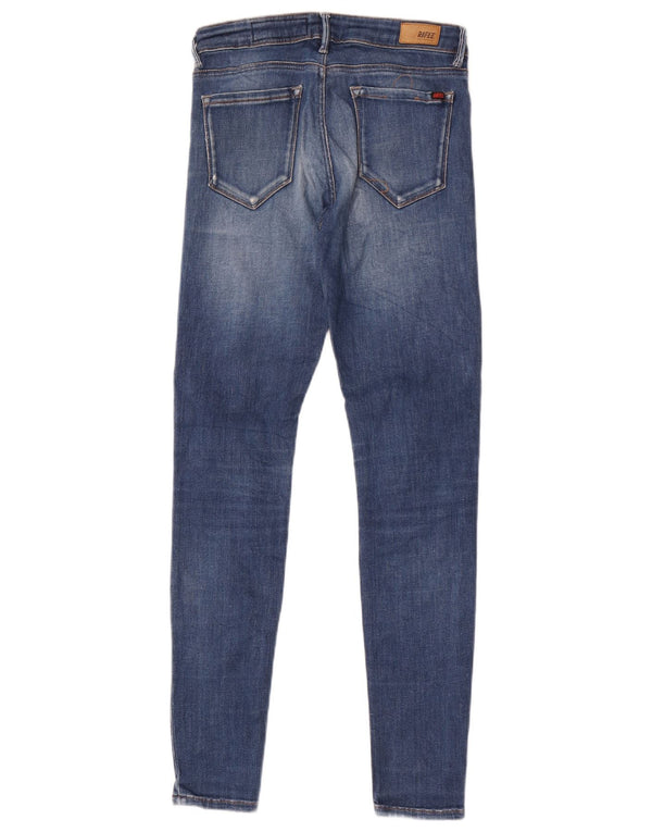 Rifle Womens Skinny Jeans W27 L30 Blue Cotton