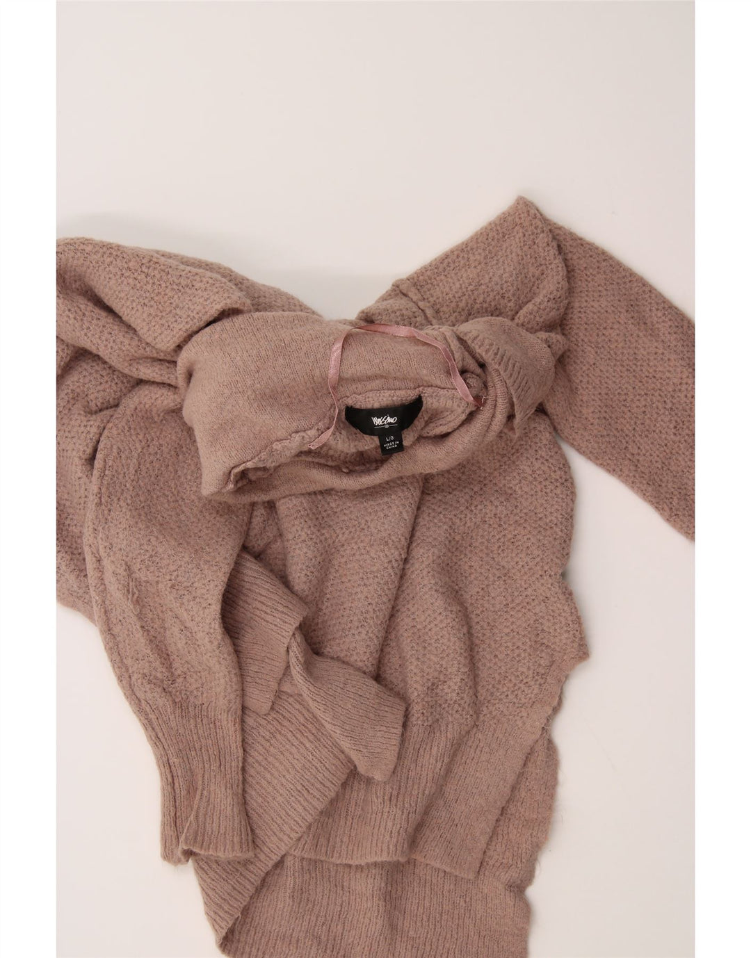 MOSSIMO Womens Roll Neck Jumper Sweater UK 16 Large Pink Acrylic Vintage Mossimo and Second-Hand Mossimo from Messina Hembry 