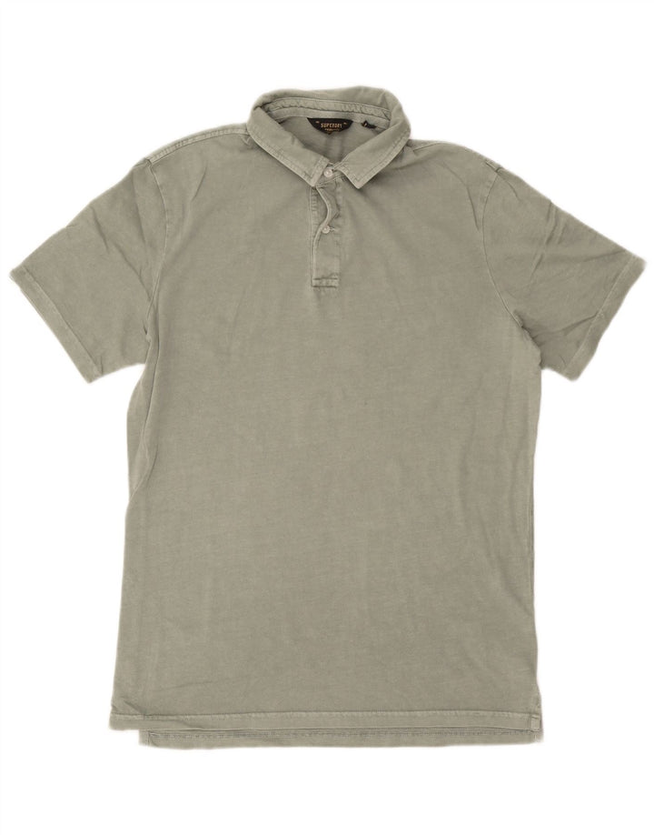 Superdry Mens Polo Shirt Large Green Cotton