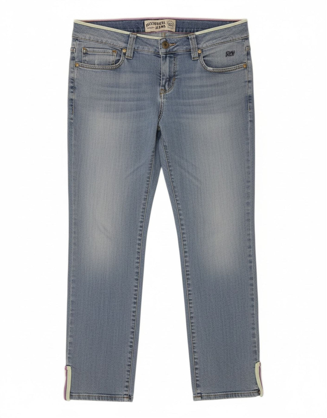 ROY ROGERS Womens Slim Jeans W29 L28 Blue Cotton