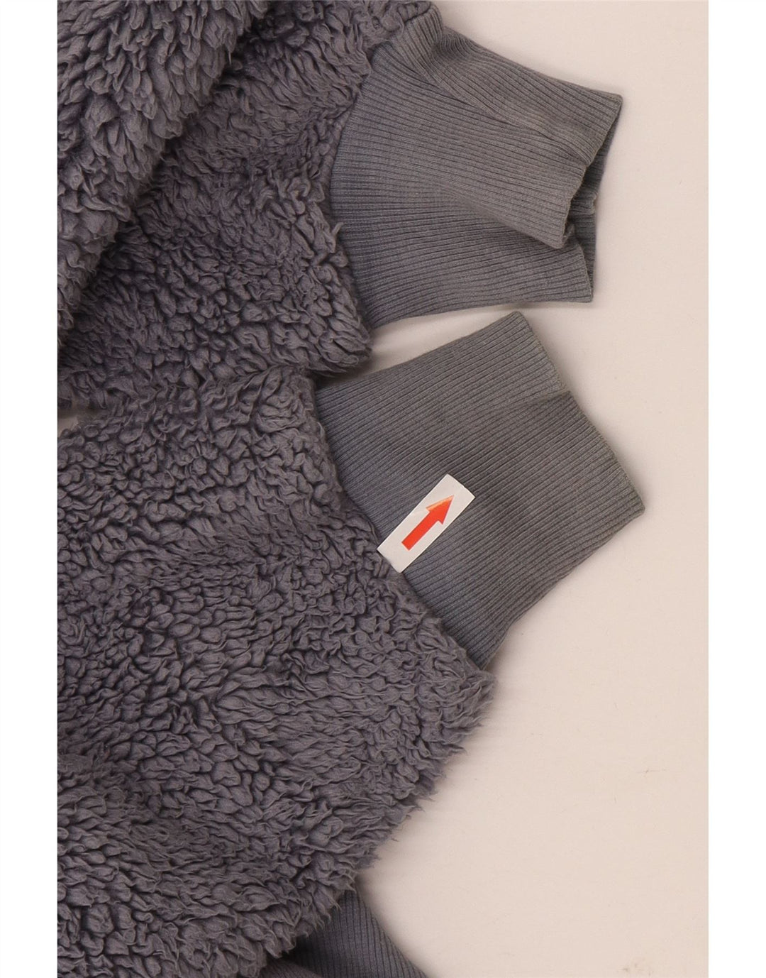 Topshop Womens Hooded Oversized Fleece Jacket UK 6 XS Grey Polyester