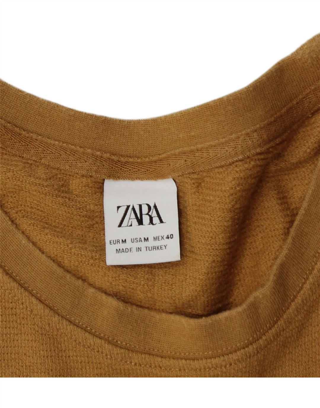 Zara Womens Oversized T-Shirt Top UK 12 Medium Brown