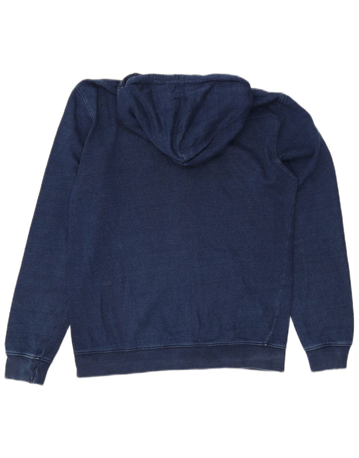 CHAMPION Mens Graphic Zip Hoodie Sweater Small Navy Blue