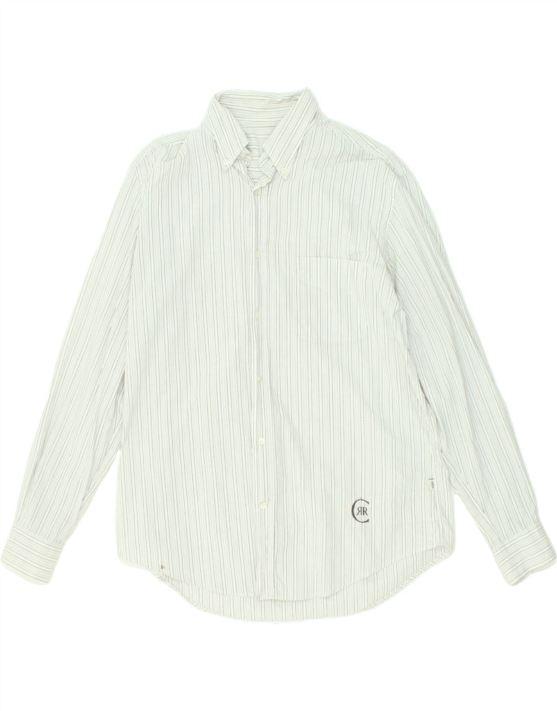 CERRUTI 1881 Mens Shirt XL Off White Striped | Vintage Cerruti 1881 | Thrift | Second-Hand Cerruti 1881 | Used Clothing | Messina Hembry 