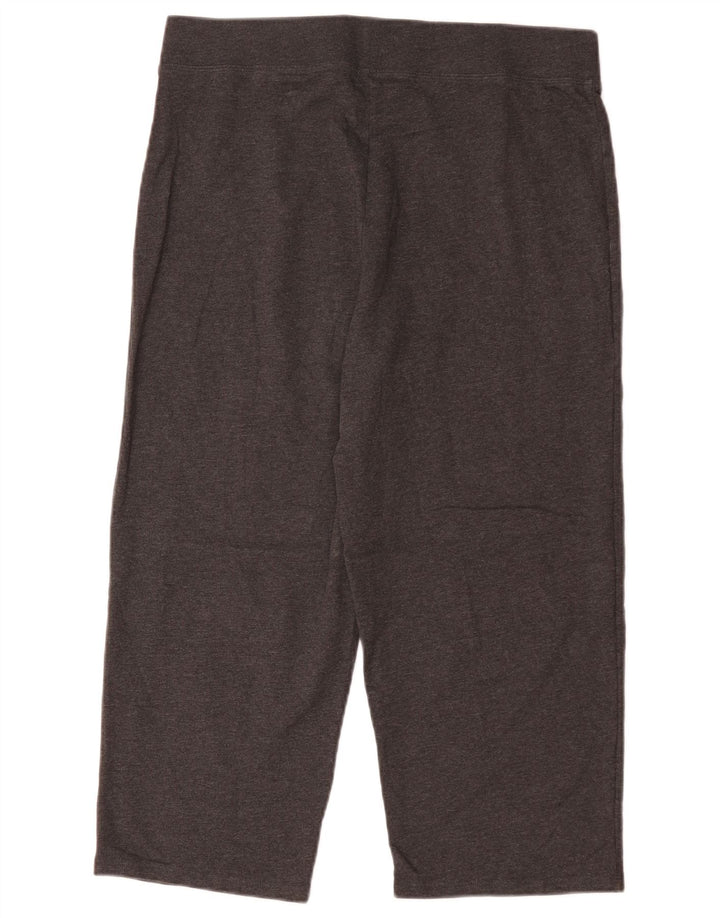 MARKS & SPENCER Womens Capri Leggings UK 14 Large  Grey Cotton