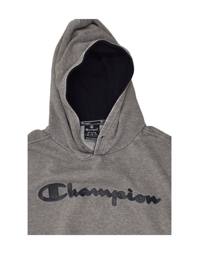 CHAMPION Mens Graphic Hoodie Jumper Medium Grey Cotton | Vintage Champion | Thrift | Second-Hand Champion | Used Clothing | Messina Hembry 