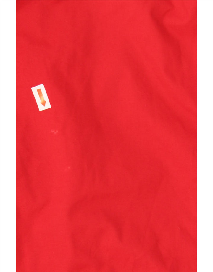 Jack Wolfskin Womens Hooded Rain Jacket UK 18/20 XL Red Polyamide