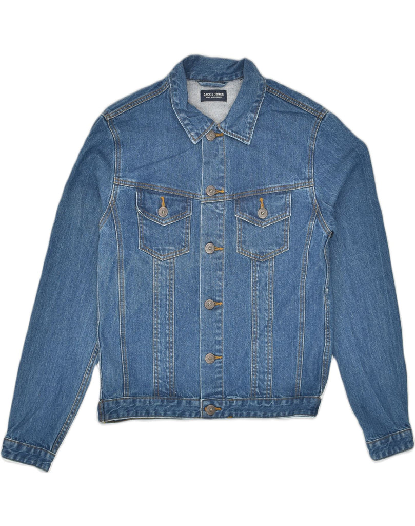 JACK & JONES Mens Denim Jacket UK 36 Small Blue Cotton | Vintage Jack & Jones | Thrift | Second-Hand Jack & Jones | Used Clothing | Messina Hembry 