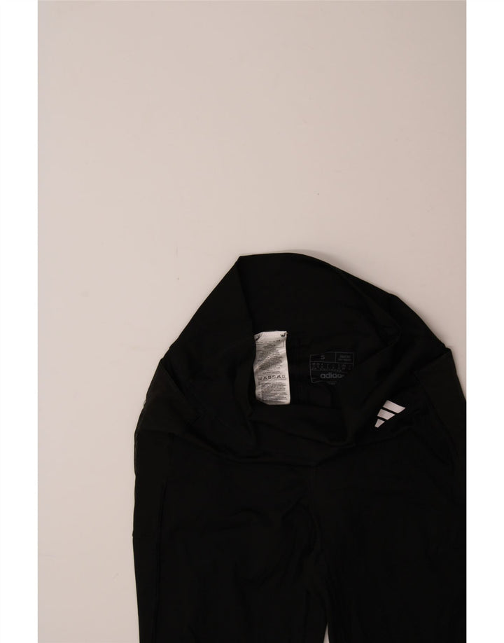 ADIDAS Womens Tight Fit Leggings UK 8/10 Small  Black Polyester Vintage Adidas and Second-Hand Adidas from Messina Hembry 