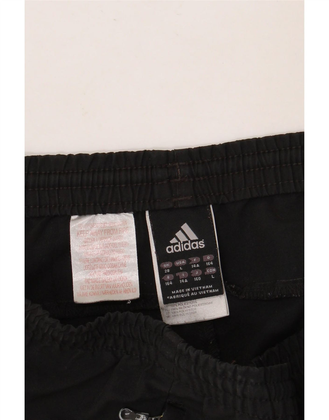 ADIDAS Boys Sport Shorts 13-14 Years  Black Polyester