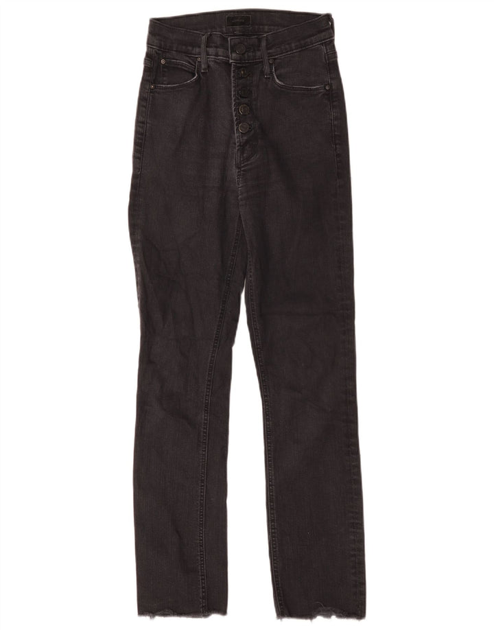 Mother Womens Slim Jeans W25 L27 Black Cotton