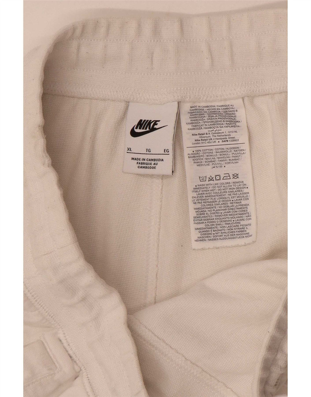 Nike Mens Graphic Sport Shorts XL White Cotton
