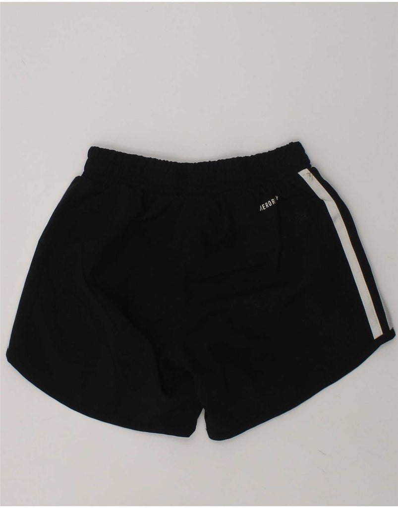 ADIDAS Boys Aeroready Graphic Sport Shorts 7-8 Years Black Polyester Vintage Adidas and Second-Hand Adidas from Messina Hembry 