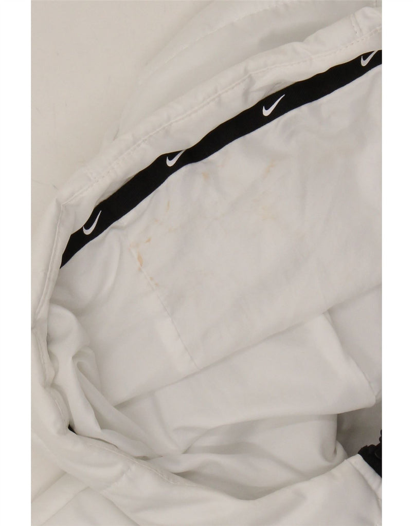 NIKE Womens Therma-Fit Oversized Graphic Padded Jacket UK 16 Large White Vintage Nike and Second-Hand Nike from Messina Hembry 