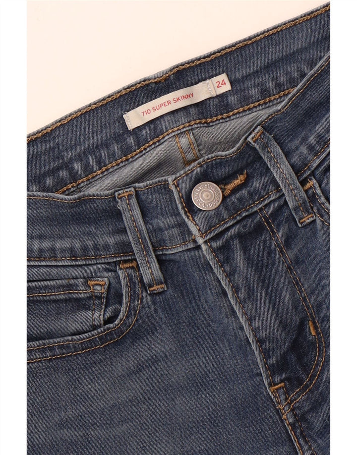 LEVI'S Womens 710 Super Skinny Jeans W24 L27 Blue