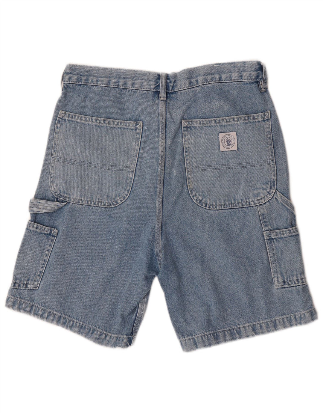 Pull & Bear Womens Cargo Denim Shorts EU 38 Medium W30 Blue