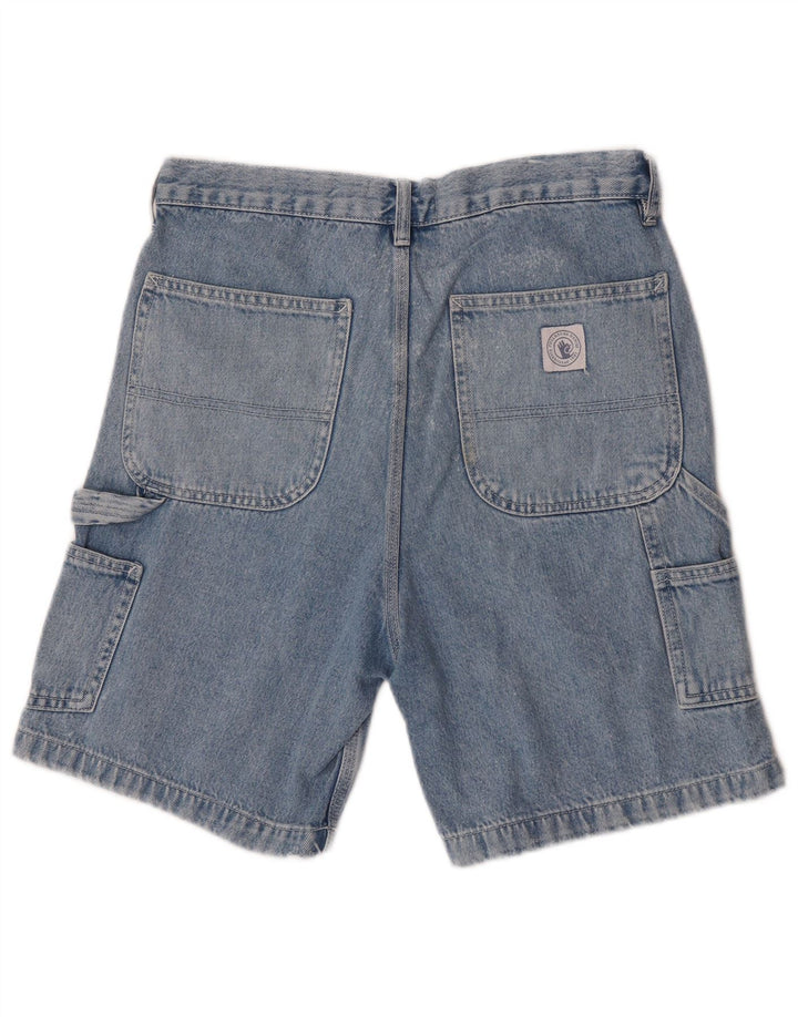 Pull & Bear Womens Cargo Denim Shorts EU 38 Medium W30 Blue