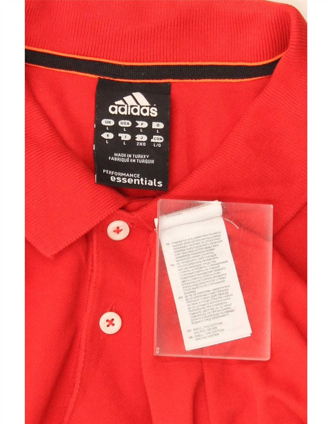 Adidas Mens Climalite Polo Shirt Large Red Cotton