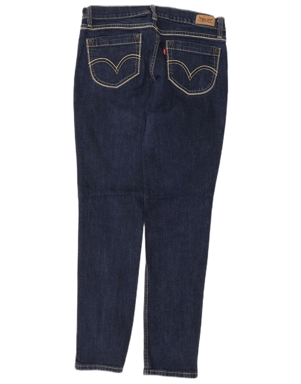 Levi's Womens 524 Super Low Skinny Jeans W31 L32 Navy Blue Cotton