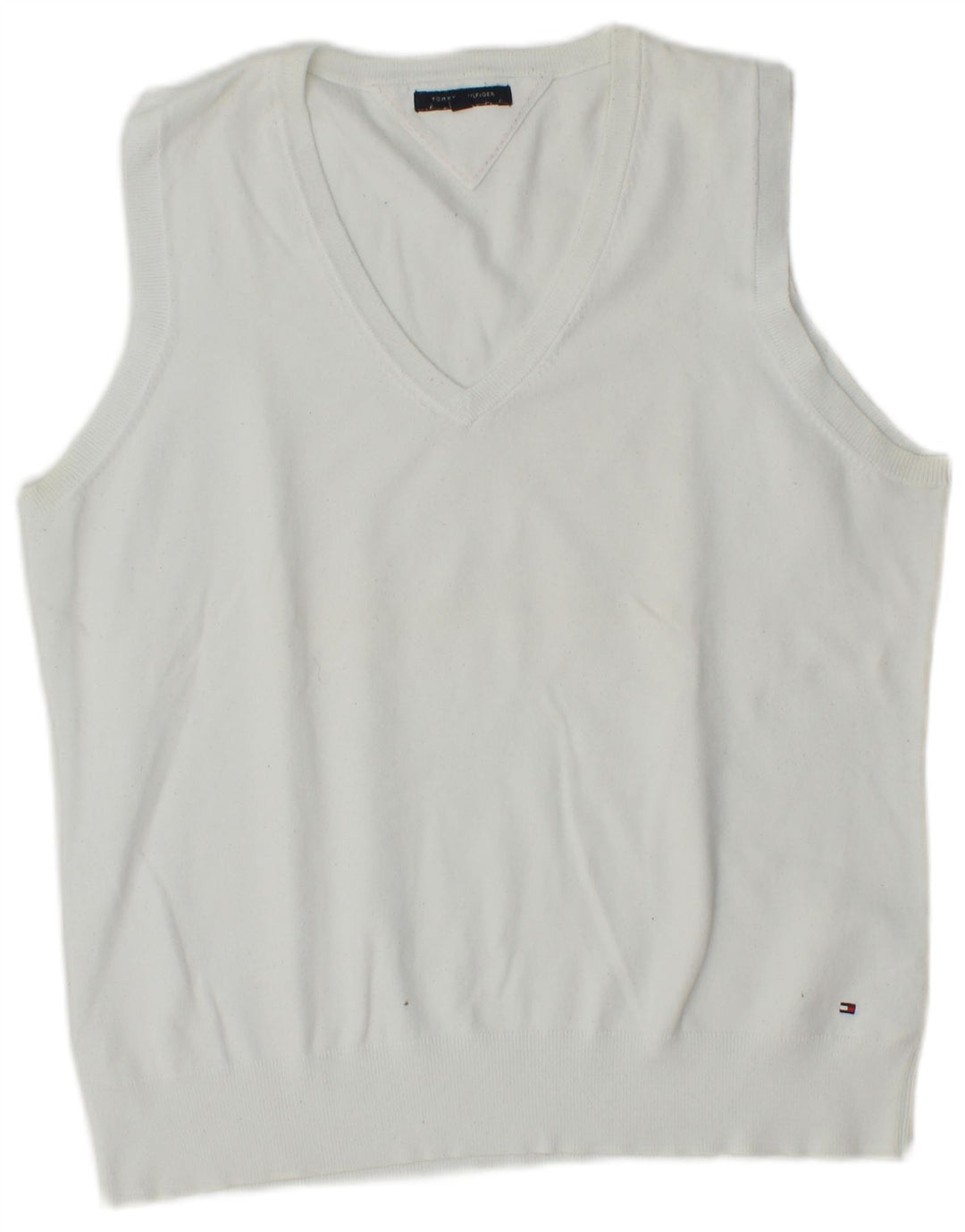 TOMMY HILFIGER Womens Vest Tank Top UK 18 XL White Cotton