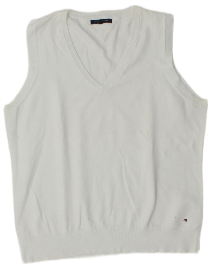 TOMMY HILFIGER Womens Vest Tank Top UK 18 XL White Cotton