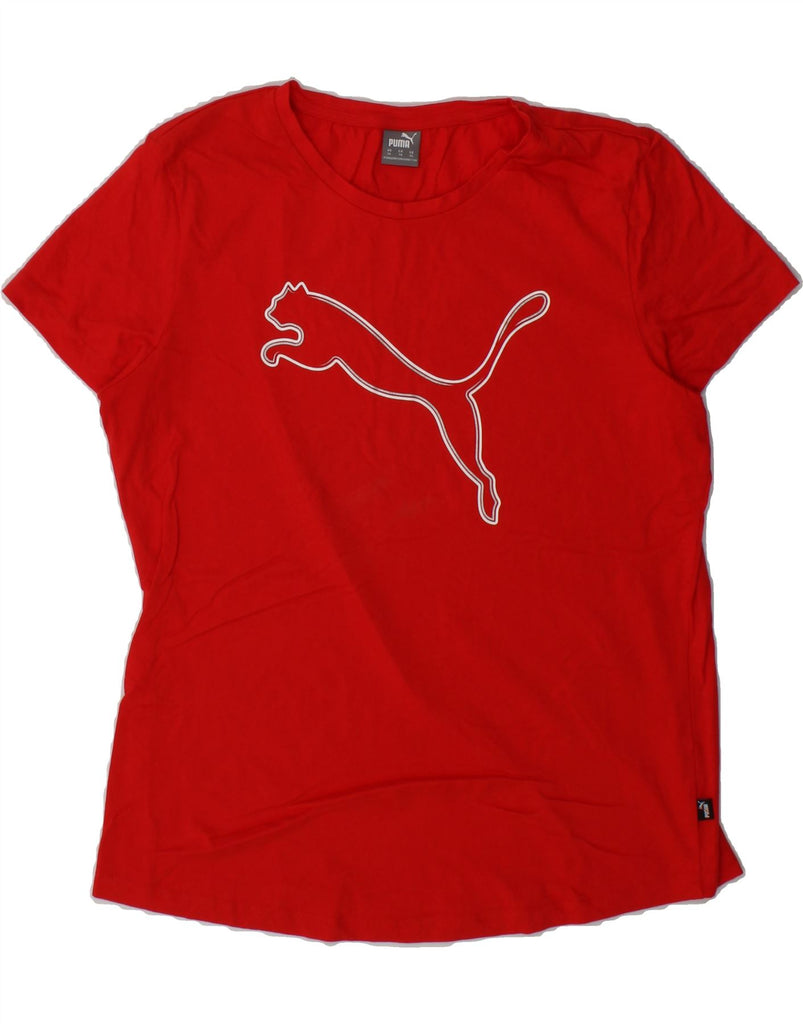 PUMA Womens Graphic T-Shirt Top UK 18 XL Red Cotton Vintage Puma and Second-Hand Puma from Messina Hembry 