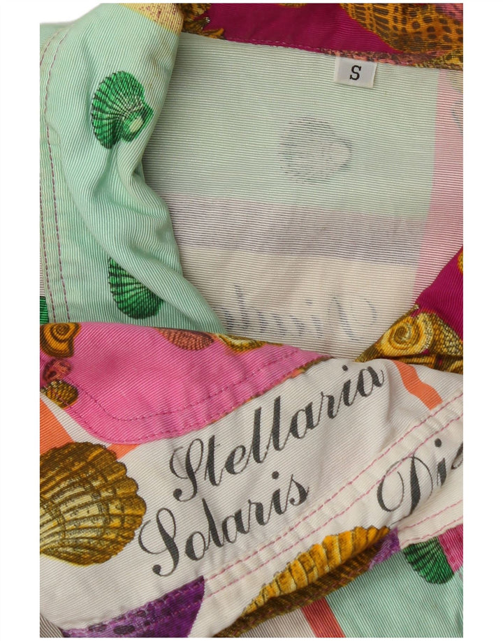 Vintage Womens Graphic Bolero Jacket UK 10 Small Multicoloured Viscose